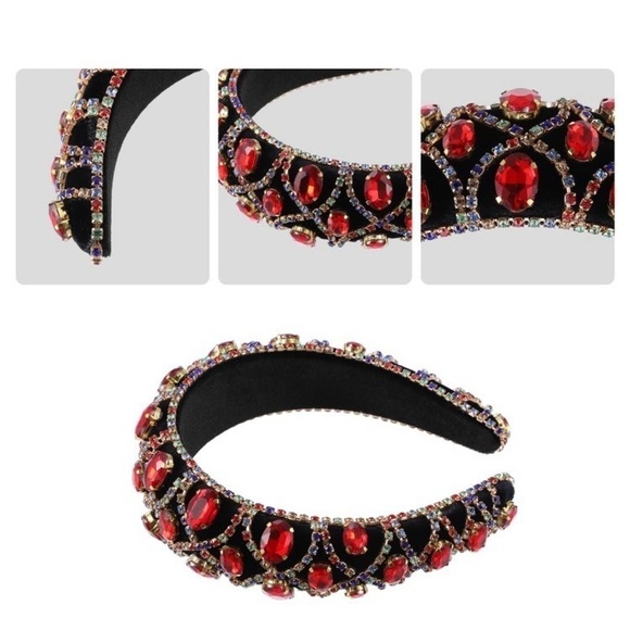 Ruby Red Large Crystal Headband - Picture 5 of 10